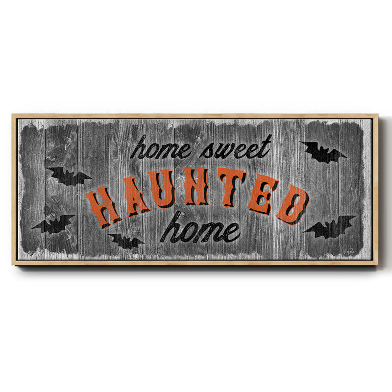 Home Sweet Haunted - toile encadrée, H 20 po x l 50 po