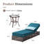 Ensemble de 4 chaises de patio réglables en osier avec table d'appoint Clybourn-917150533