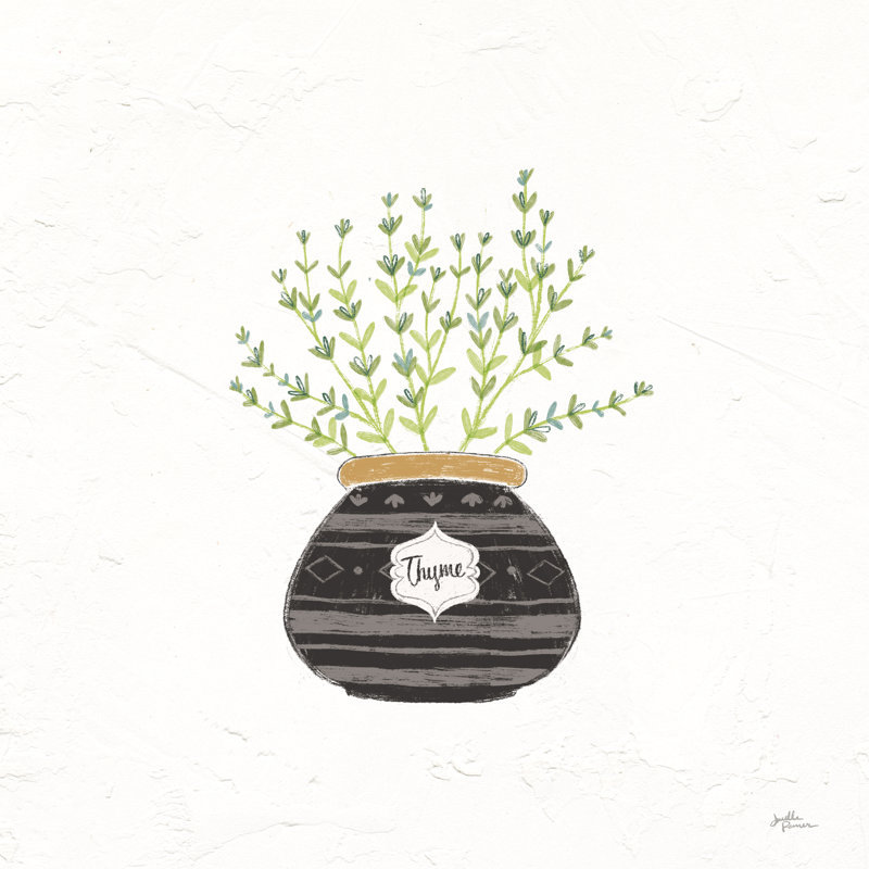 Herbes fines VI, H 12 po x l 12 po x P 1,25 po