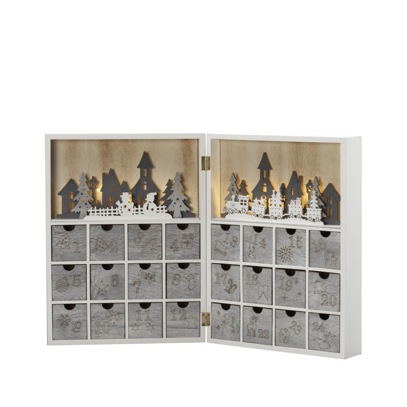 Advent Calendar LED Wooden Silhouette