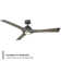 Woody 3 - Blade Outdoor/Indoor Smart Propeller Ceiling Fan with LED Light Kit and Remote Control Included, Works With Alexa and iOS or Android App