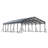 20 Ft. W x 30 Ft. D Garage, Canopy, Galvanized Steel Roof Carport