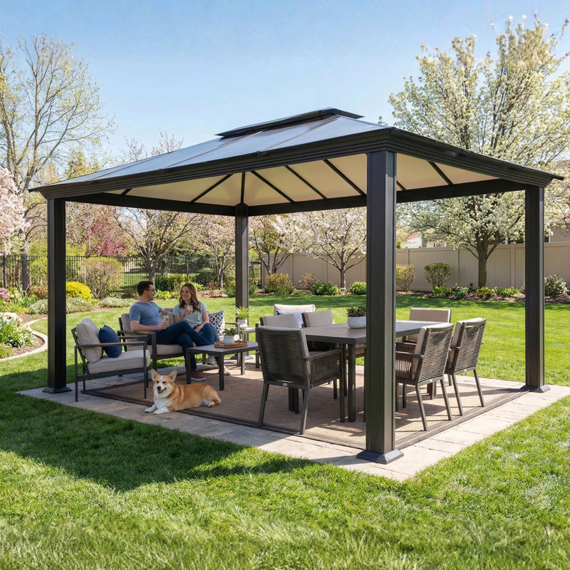 Pavillon de jardin en aluminium Santa Monica, 12 pi x 16 pi