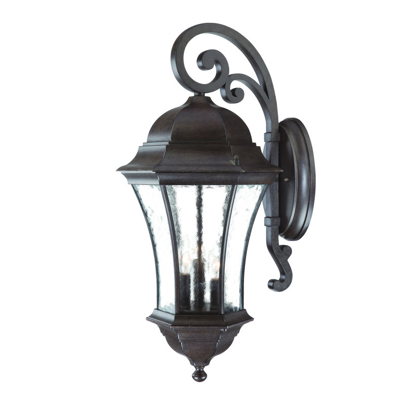 Lanterne murale d'extérieur à 3 ampoules Prestbury, Corail noir