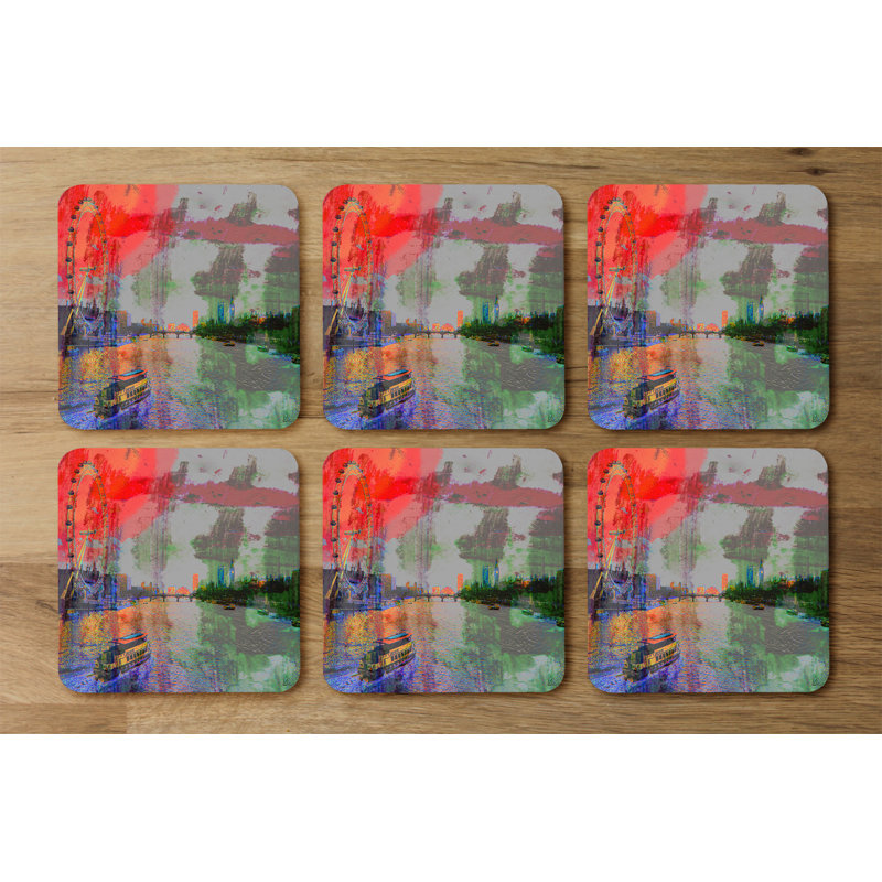 Square 6 Piece Coaster Set