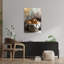«Golden Croissants Basket», art mural rustique-129143844
