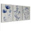 «Blue Floral Botanical», reproduction d'art sur toile abstraite (ensemble de 3)-2120370625