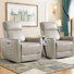 Ronni 32.3" Wide Modern Swivel and Rocker Power Recliner Chair with USB Port (Set of 2)