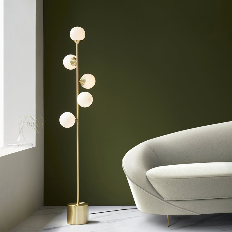 Bendeguz 151.5 cm Satin Brass Tree Floor Lamp