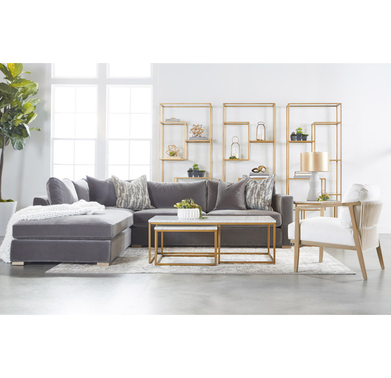 White Oak and Rope Upholstered Accent Chair