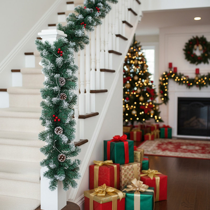 270cm Lighted Faux Garland with Lights
