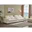 Canapé modulaire à 6 places en beige avec console, lampe de lecture, porte-gobelets, microfibre douce, structure en bois, profondeur 132,72 po, largeur 64,96 po, hauteur 37,15 lb, poids robuste de 312,69 lb, hauteur