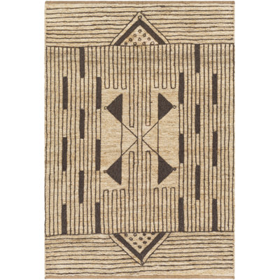 Boman Wheat Charcoal Hand-Knotted Jute Rug