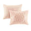Couvre-lit à franges en coton à motif de médaillons en fard à joues double / grand - Ajoutez de l'élégance à votre décor de chambre à coucher