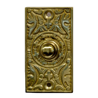 Ornate Rectangle Doorbell Button