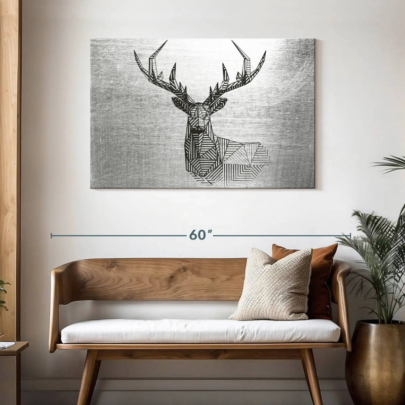 Brampt Geometric Deer, 30" H x 45" W