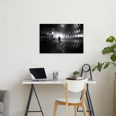 Silhouette abstraite contemporaine de Night Rider - Affiche murale urbaine