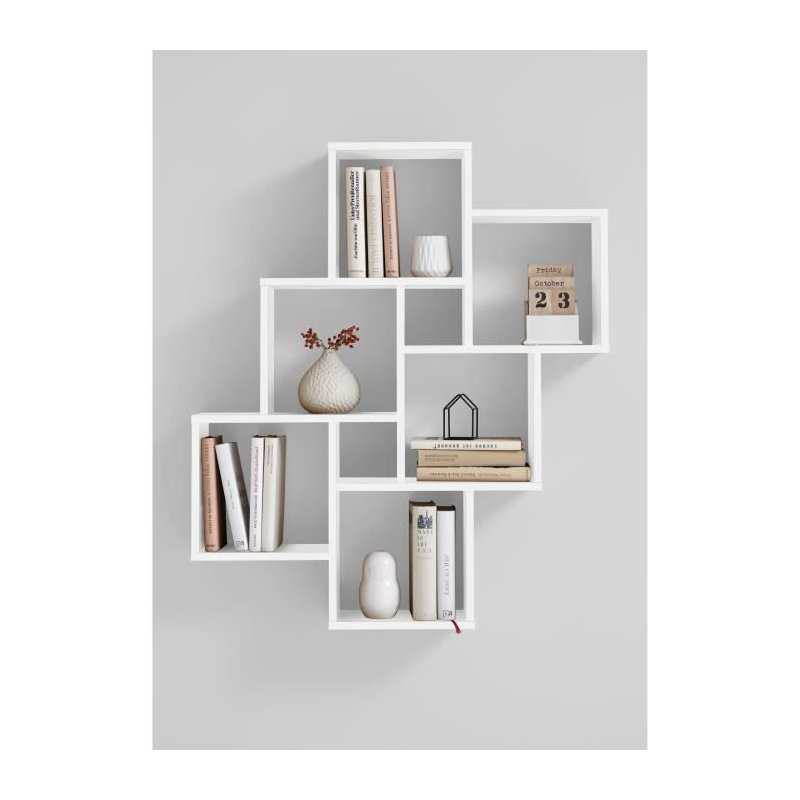 6 Piece Cube Shelf, White