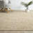Mulay Floral Farmhouse High-Low/Carved Polyester Area Rug, Beige/Gold-477933858