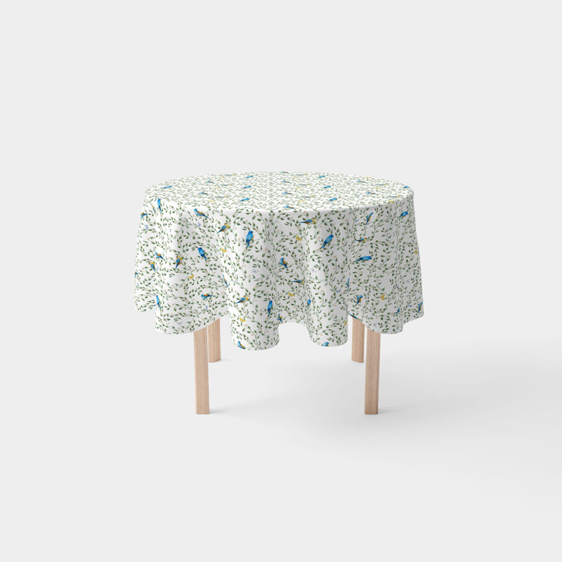 Sheelagh Round Floral Cotton Twill Tablecloth
