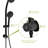 Multi Function Dual Shower Head  Shower System With 4.7" Rain Showerhead, 8Function Hand Shower, Adjustable Slide Bar,Matte Black-126618592