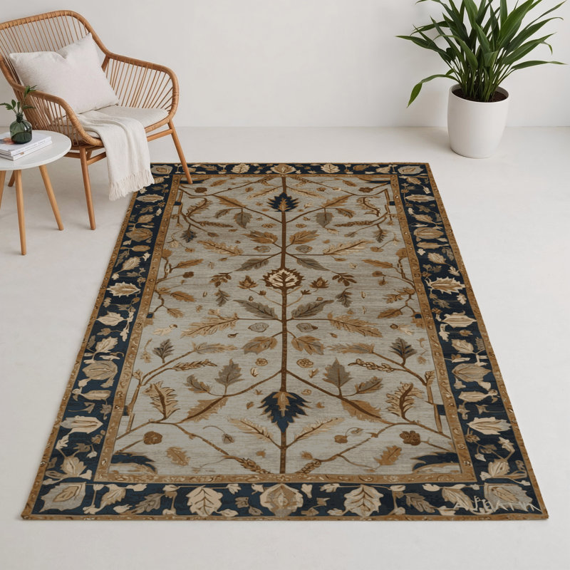Turkish Gray Indoor and Outdoor Area Rug, Rectangle 9' x 12'