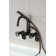 Kingston Brass Webb Three-Handle 2-Hole Adjustable Wall Mount Clawfoot Tub Faucet with Knurled Handle and Hand Shower
