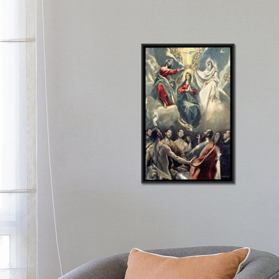 « the coronation of the virgin' » par el greco, reproduction d’art sur toile tendue