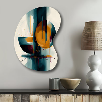 Fedor - Asymmetrical Abstract Geometric Metal Wall Art, Unique Shape Metal Wall Sculpture Print