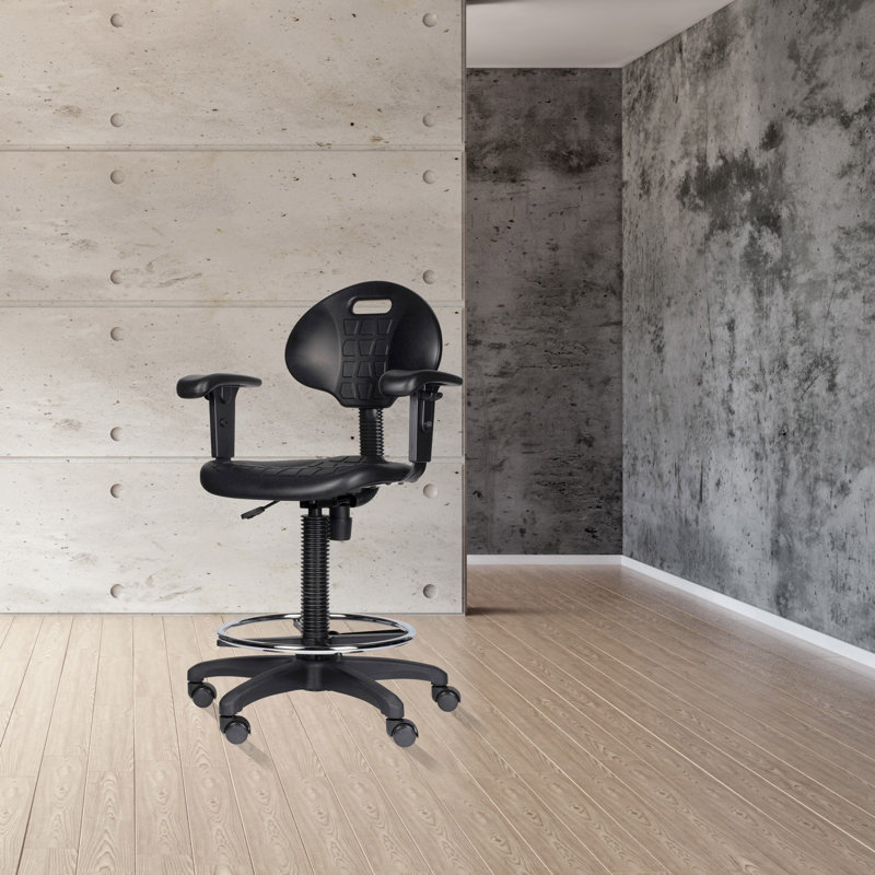 Romulus Rolling Task stool 22" -32" Height, Yes