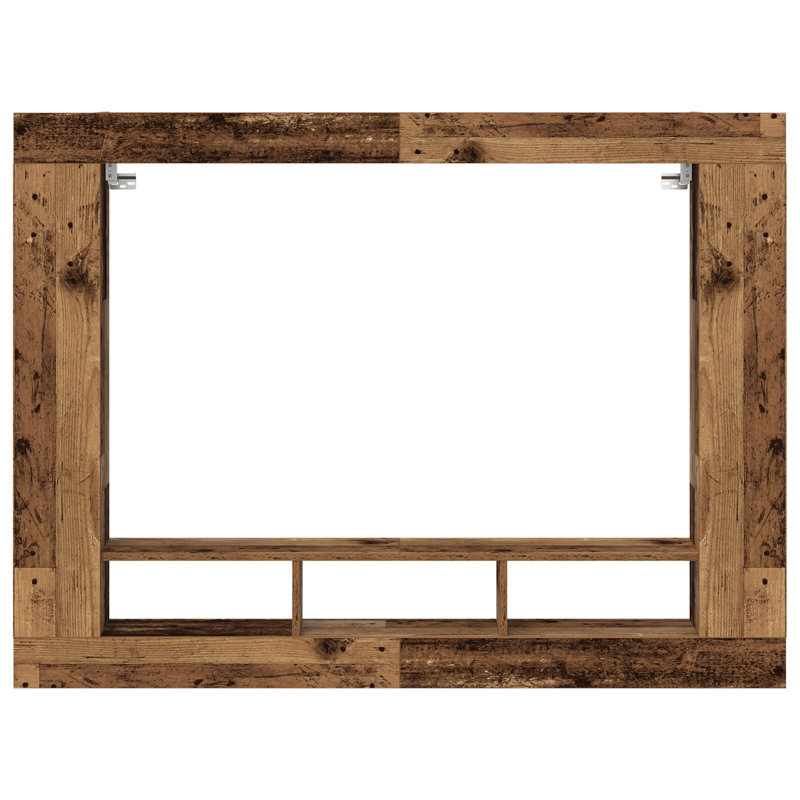 vidaXL TV Cabinet with Shelf Wall-mounted with Storage Engineered wood Unit, Old Wood