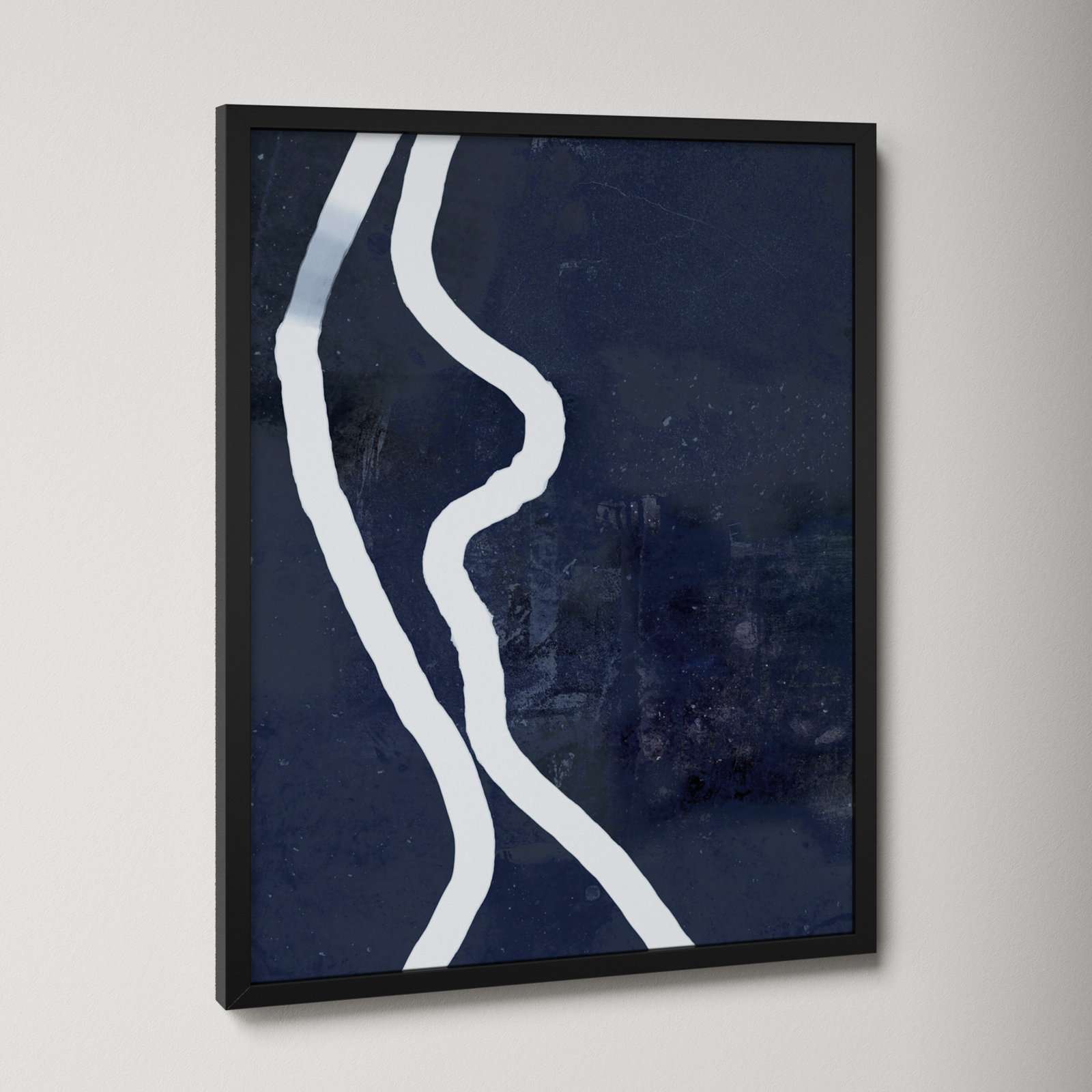 White Rope 2 by Jacques Pilon, 20" H x 16" W, Black