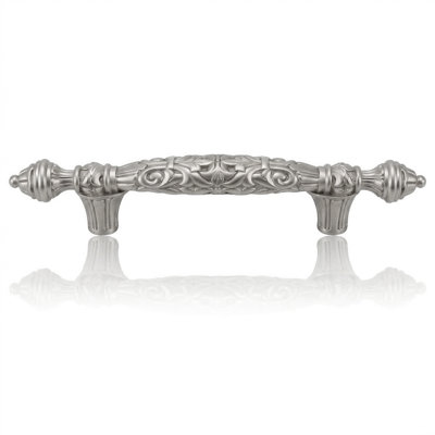3” C TO C BELLEVIEW PULL BURNISH SILVER FINISH