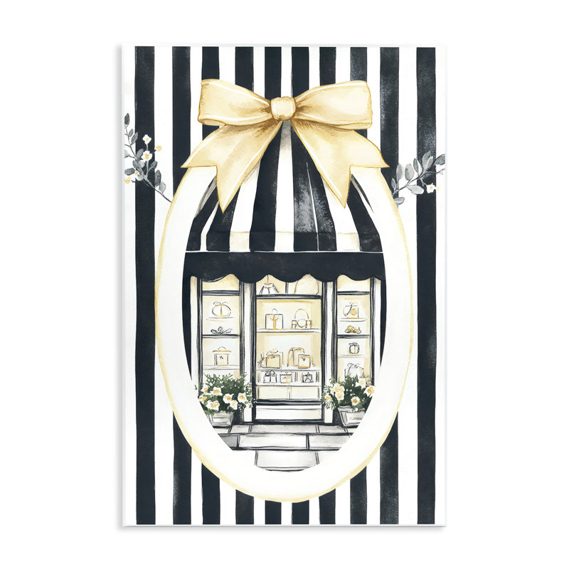 Plaque murale pour fenêtre Maison, rayée par Petal Prints Design, 19 x 13