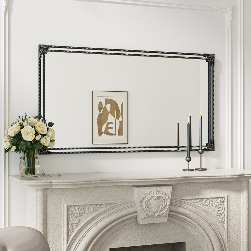 Miroir décoratif mural Berrilee, Noir antique, 55 po x 30 po
