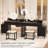 Grosmark Makeup Vanity Desk with Stool and LED Mirror-322306256