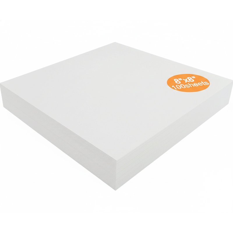 Envers stabilisateur de broderie Tear Away Machine 8 po x 8 po - 100 feuilles prédécoupées - poids moyen de 1,8 oz - convient aux cerceaux 4 x 4 et 6 x 6