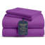 Ensemble de literie 5 pièces 100% coton égyptien à densité de tissage 1000 fils lavande-133793613-133793615