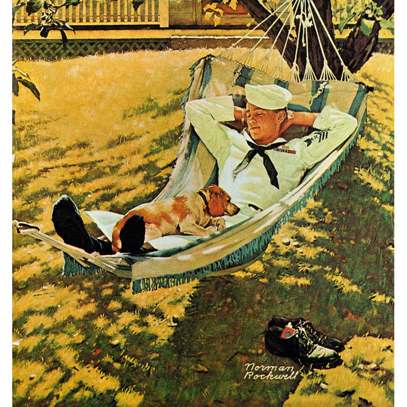 Sur toile par Norman Rockwell, toile tendue avec châssis, H 40 po x l 28 po