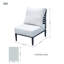 Fauteuil club d'extérieur en aluminium avec coussins