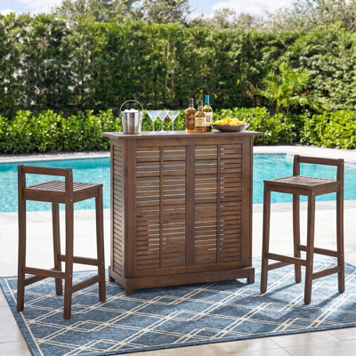 Aloria Solid Wood Bar Set