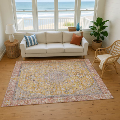 Premium Machine Washable Baford AMF1651 Global Rug