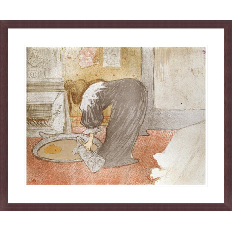 «Femme au tu» par Henri de Toulouse-Lautrec, impression giclée encadrée, H 23,5 po x l 28,55 po