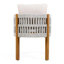 Chaises de salle à manger d'extérieur en bois d'acacia avec coussins lavables imperméables et capacité de 400 lb-1717301057