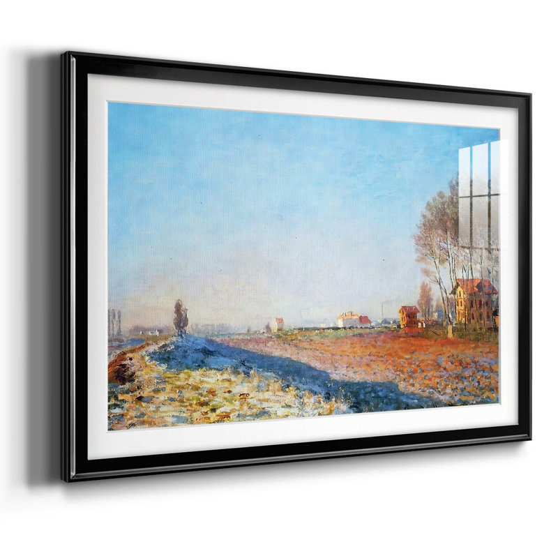 La plaine de Colombes, givre blanc, 1973, H 19 po x l 27 po x P 1,5 po, Noir
