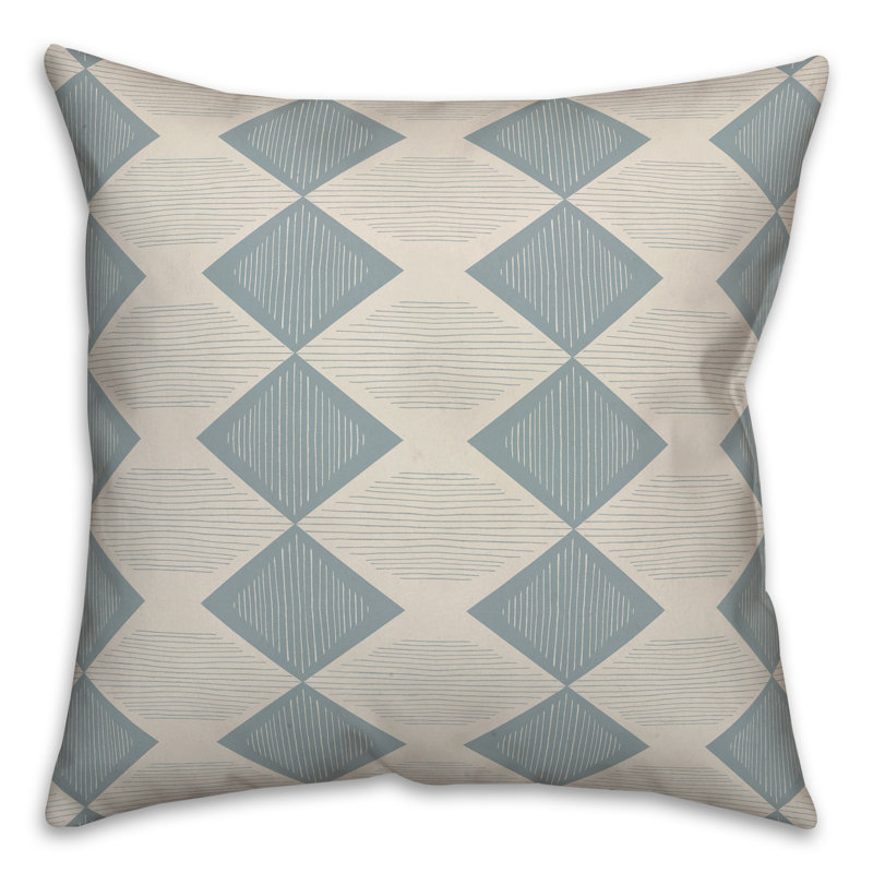 Checkered Outdoor Reversible Throw Pillow
