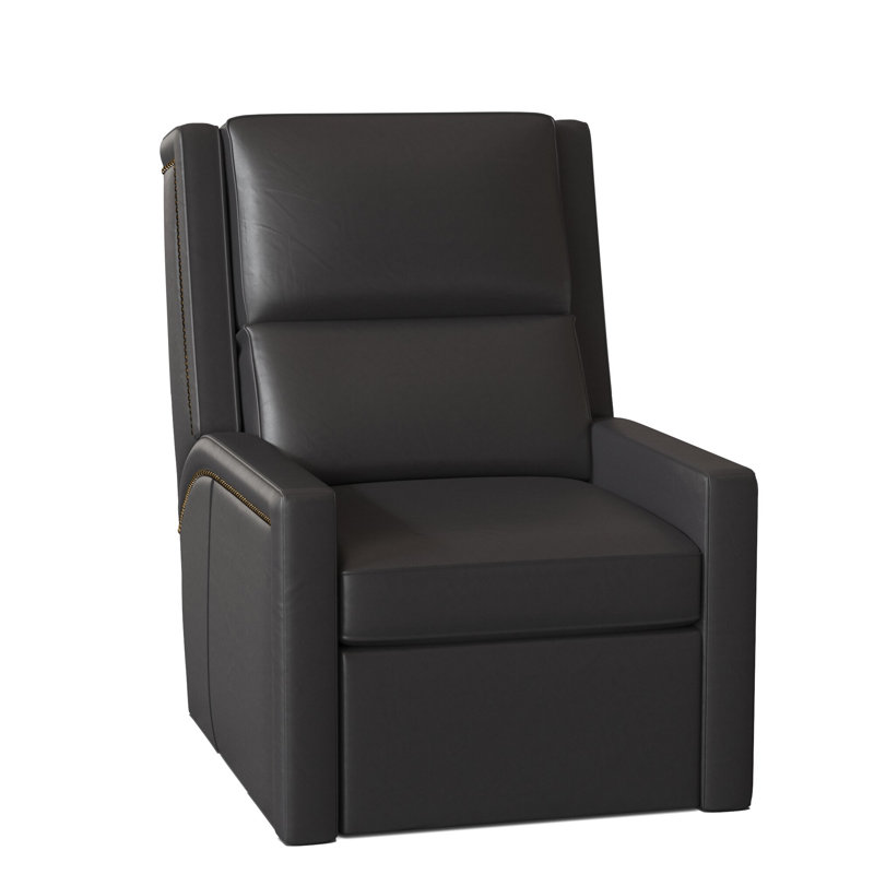Fauteuil inclinable Norman, Cuir véritable Outsider Raven, Antique no 9, Rétro-poussage