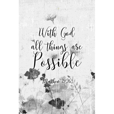 C'est possible avec Dieu