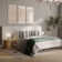 Byes Cream Boucle Extended Headboard Boucle Bed Frame