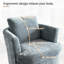 Upholstered Chenille Swivel Armchair-1426768096